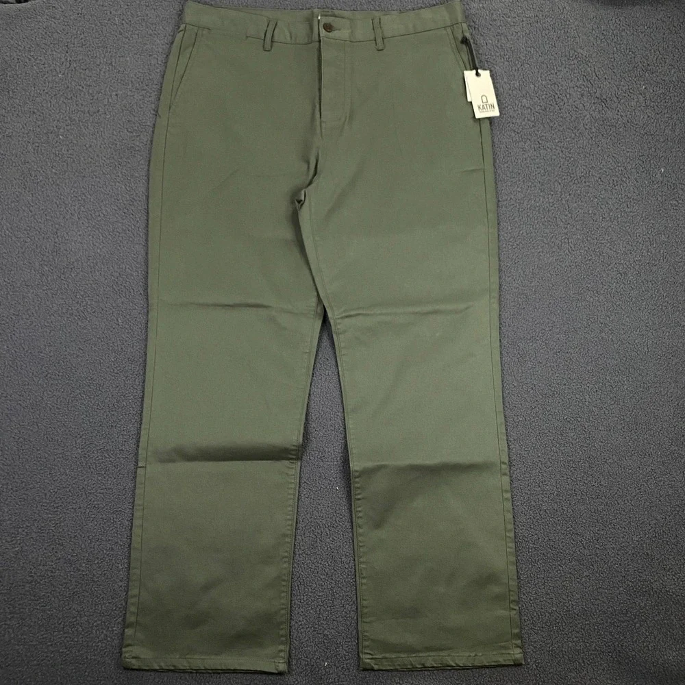Katin Kraft Pant size 40x32 Olive Green Chino Stretch Twill Skate‎ Surf NEW